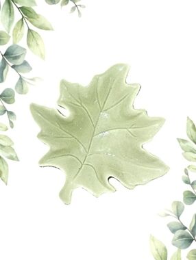 Green Leaf Ceramic Accent Dish - Home Accents Decor
